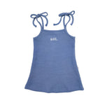Kids Waffle Dress - Blue summer 01 collection soll. the label