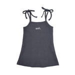 Kids Waffle Dress - Charcoal summer 01 collection soll. the label