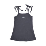 Kids Waffle Dress - Charcoal summer 01 collection soll. the label