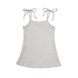 Kids Waffle Dress - Grey Summer 24 soll. the label