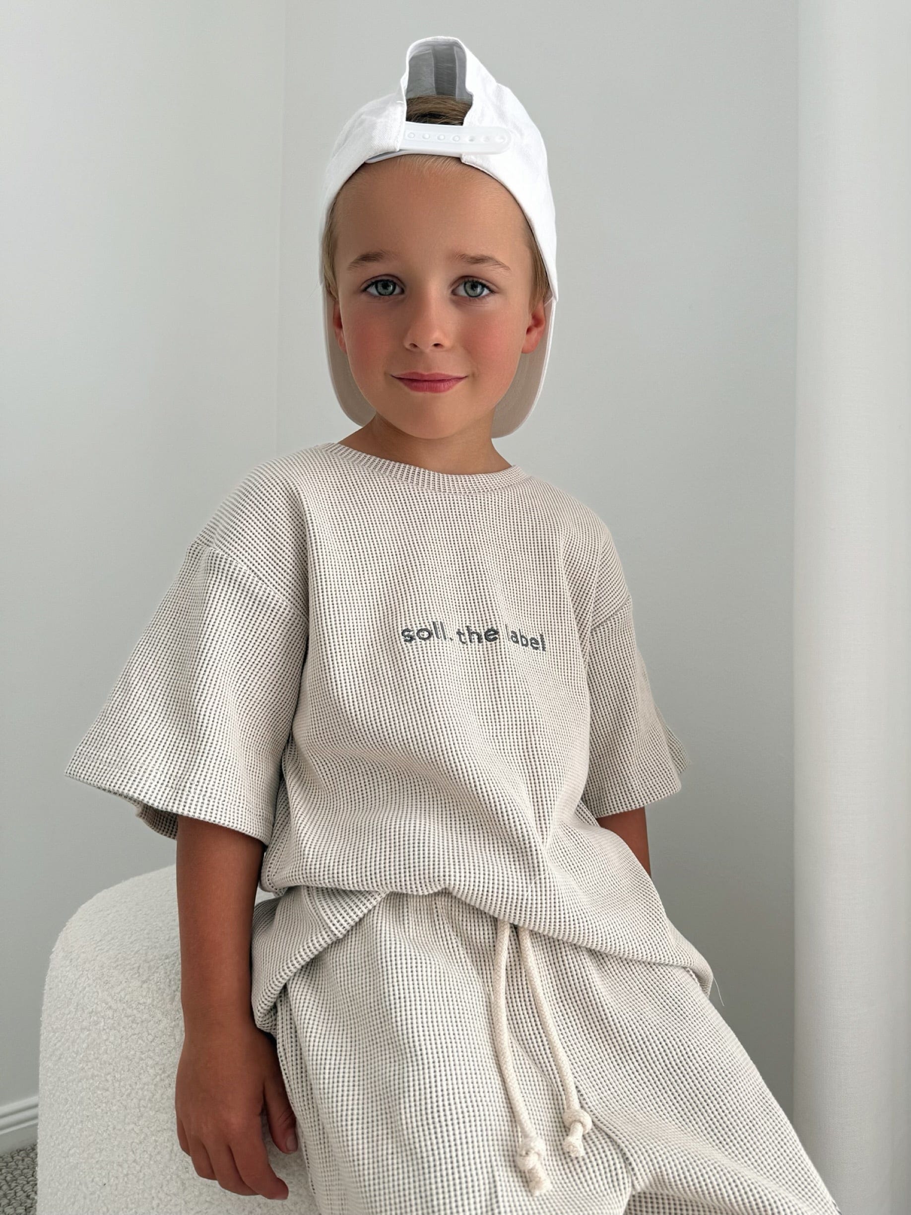 Kids Waffle Set - Grey Summer 24 soll. the label