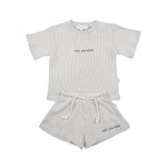 Kids Waffle Set - Grey Summer 24 soll. the label