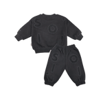 Kids Wooley Fleece Set - Charcoal Comfy Collection 01 soll. the label