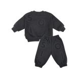 Kids Wooley Fleece Set - Charcoal Comfy Collection 01 soll. the label