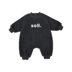 Kids Wooley Onesie - Charcoal Comfy Collection 01 soll. the label