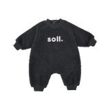 Kids Wooley Onesie - Charcoal Comfy Collection 01 soll. the label