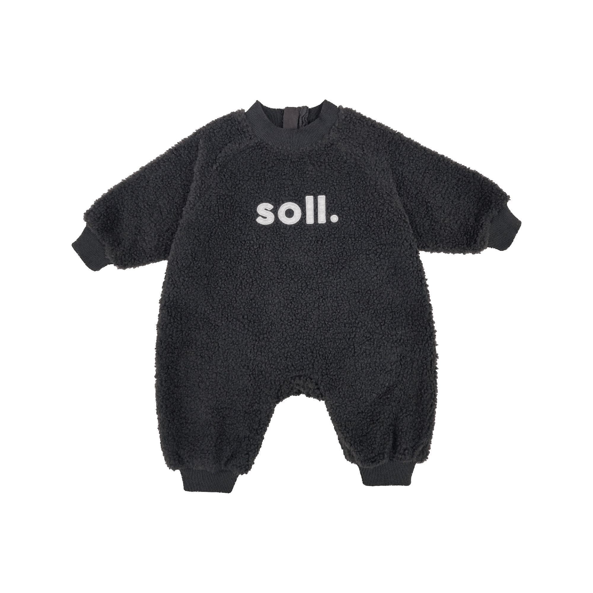 Kids Wooley Onesie - Charcoal Comfy Collection 01 soll. the label