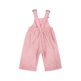 Woven Cotton Soll Overalls - Pink