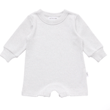 Ribbed Long Sleeve Romper - Grey Marle Ribbed Range Soll the Label