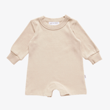 Ribbed Long Sleeve Romper - Oat Ribbed Range Soll the Label