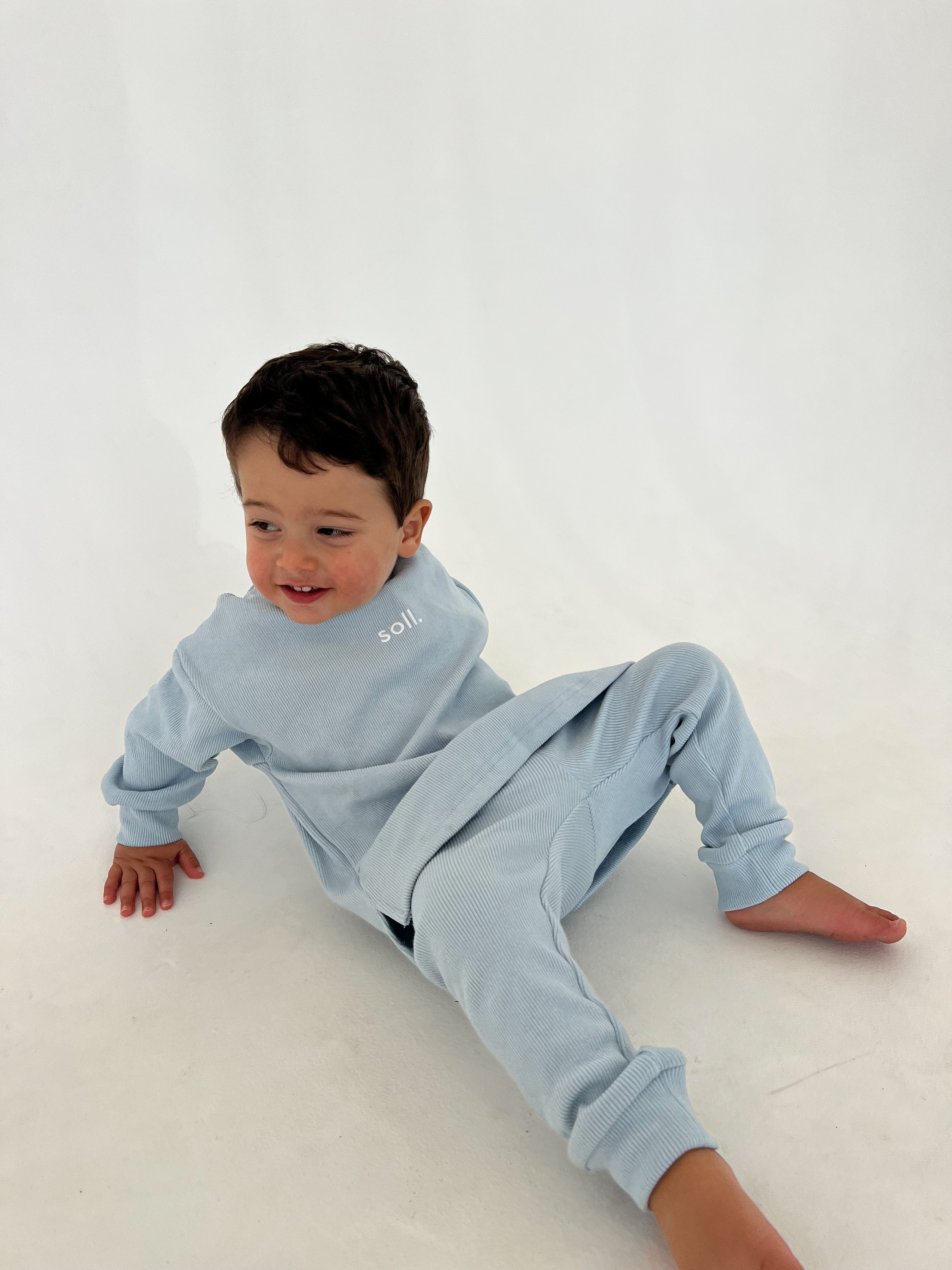 Ribbed Long Sleeve Top -  Blue Comfy Collection 02 soll. the label