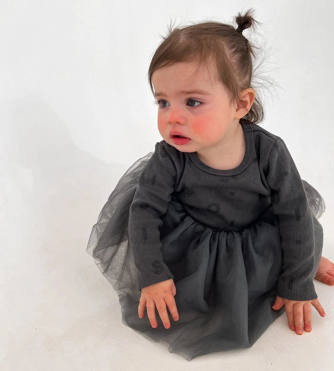 Ribbed Long Sleeve Tutu - Charcoal Comfy Collection 02 soll. the label