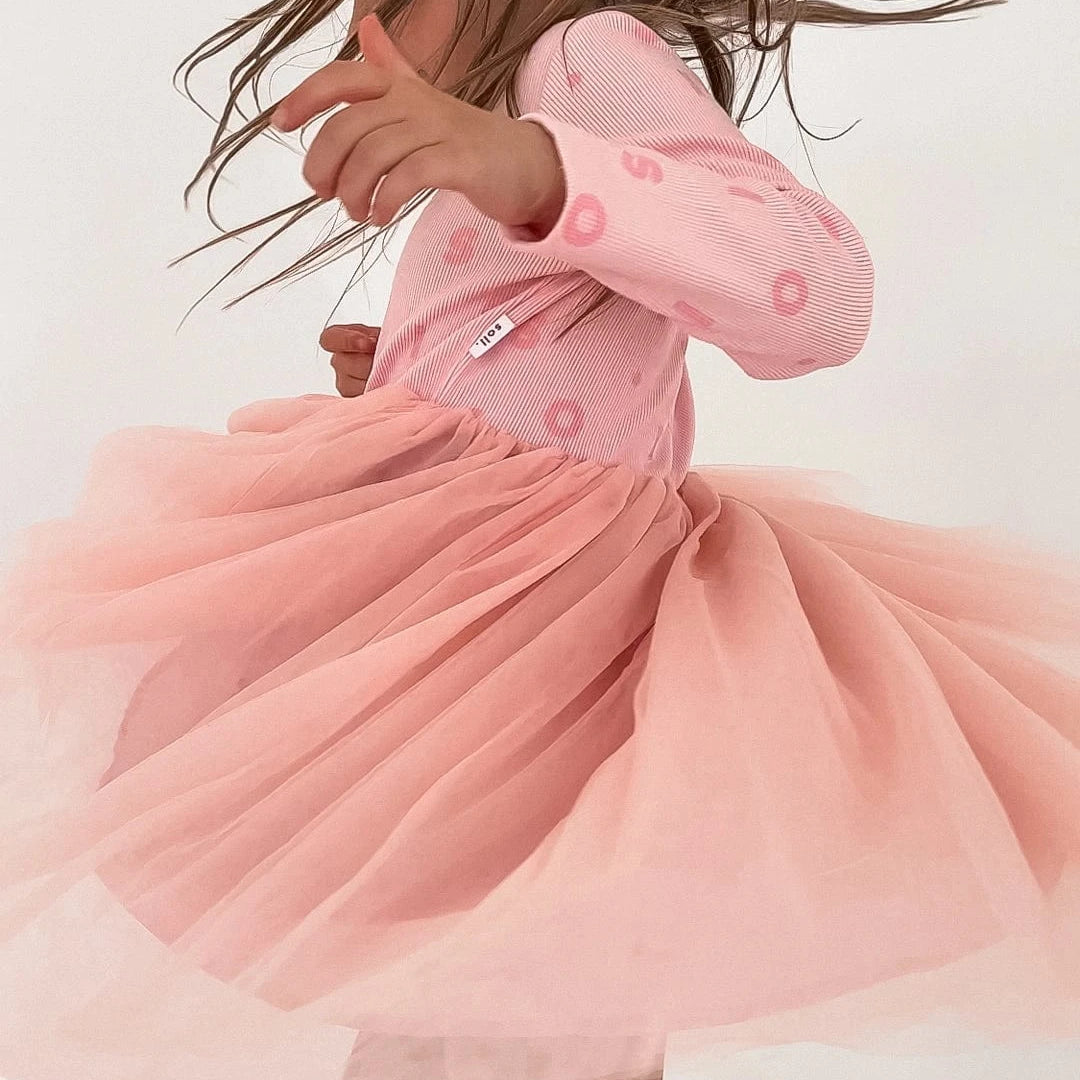 Ribbed Long Sleeve Tutu - Pink Comfy Collection 02 soll. the label