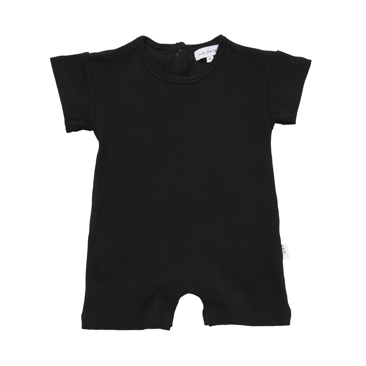 Ribbed Romper - Black Ribbed Range Soll the Label