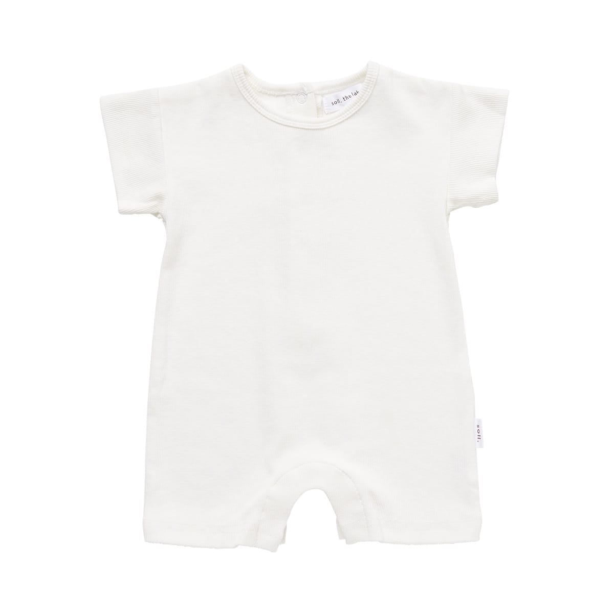 Ribbed Romper - Cream Ribbed Range Soll the Label