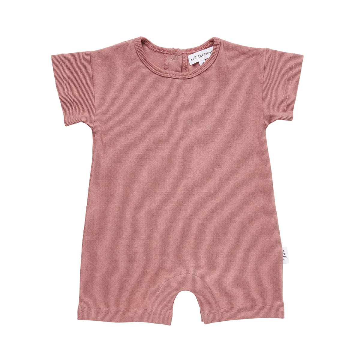 Ribbed Romper - Dark Blush Ribbed Range Soll the Label