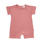 Ribbed Romper - Dark Blush Ribbed Range Soll the Label