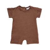 Ribbed Romper - Dark Brown Ribbed Range Soll the Label