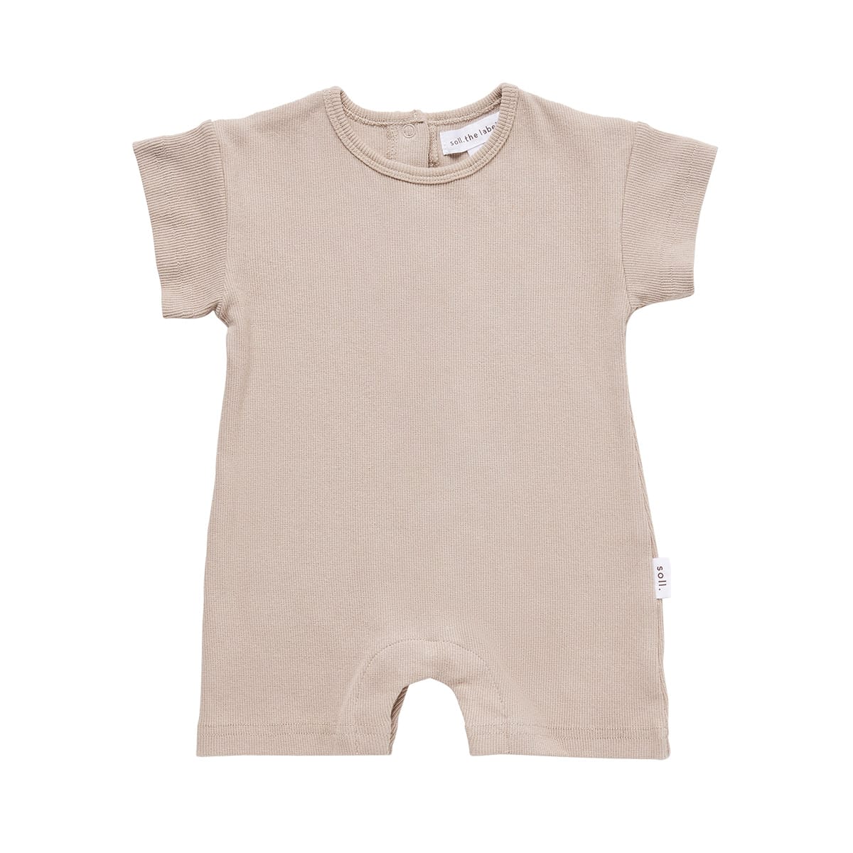Ribbed Romper - Dusty Pink Ribbed Range Soll the Label
