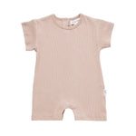 Ribbed Romper - Dusty Pink Ribbed Range Soll the Label