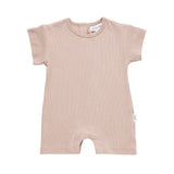Ribbed Romper - Dusty Pink Ribbed Range Soll the Label