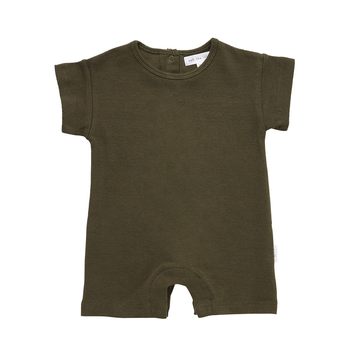 Ribbed Romper - Khaki Ribbed Range Soll the Label
