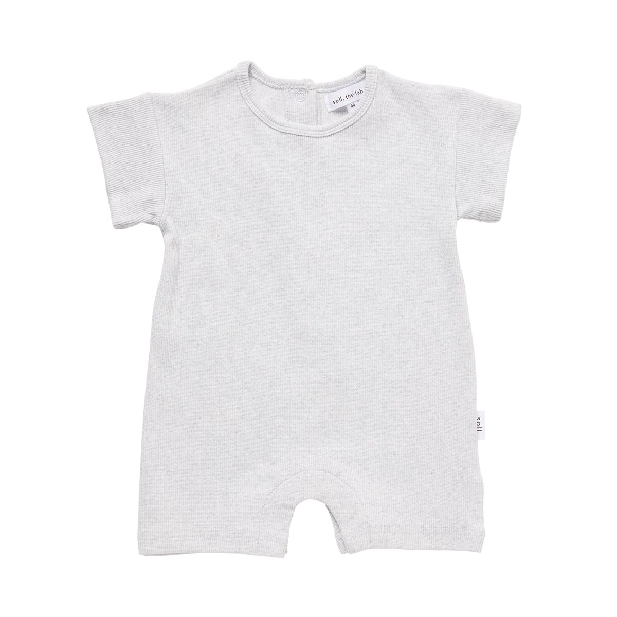 Ribbed Romper - Marle Grey Ribbed Range Soll the Label