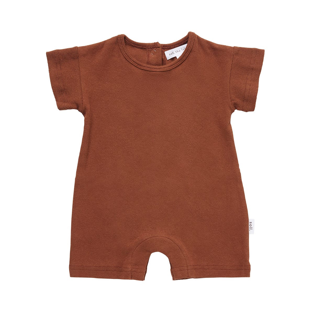 Ribbed Romper - Rust Ribbed Range Soll the Label
