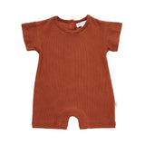 Ribbed Romper - Rust Ribbed Range Soll the Label