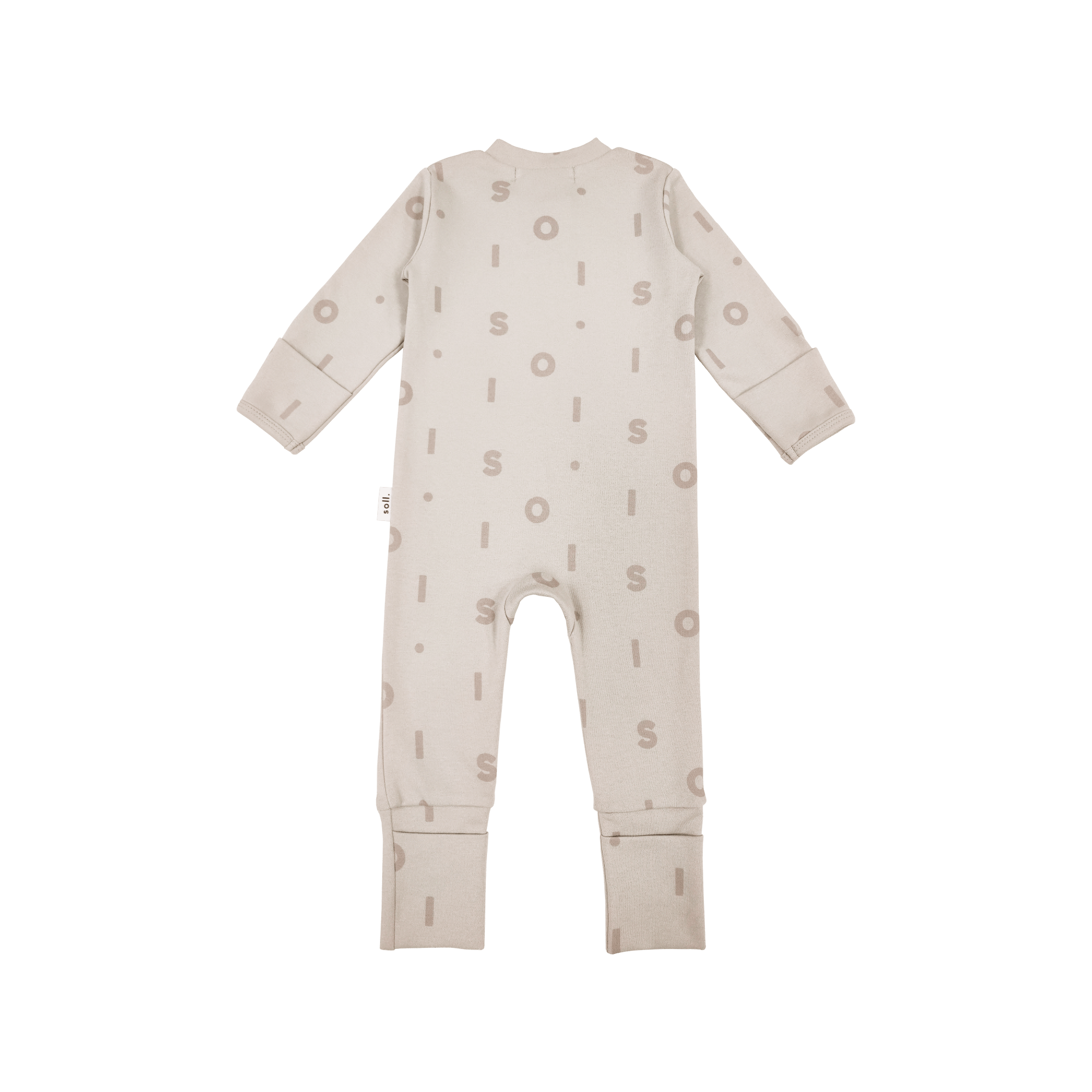 Soll Pattern Zip Bodysuit - Beige Comfy Collection 01 soll. the label