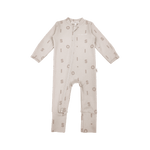 Soll Pattern Zip Bodysuit - Beige Comfy Collection 01 soll. the label