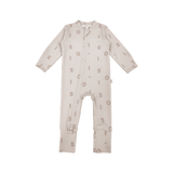 Soll Pattern Zip Bodysuit - Beige Comfy Collection 01 soll. the label