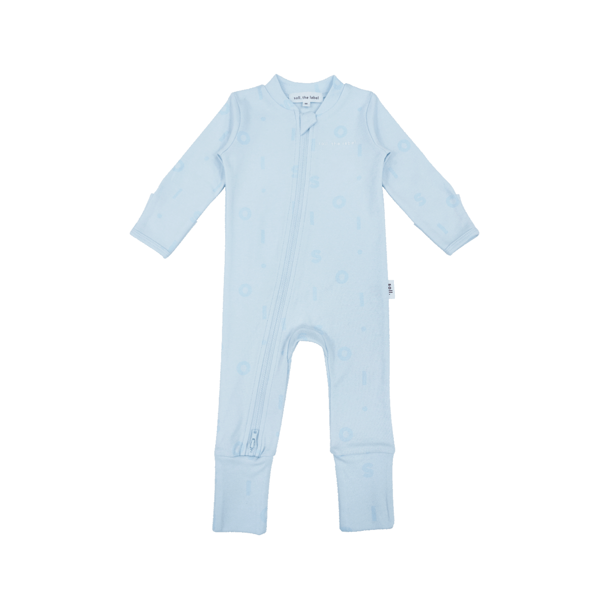 Soll Pattern Zip Bodysuit - Blue Comfy Collection 01 soll. the label
