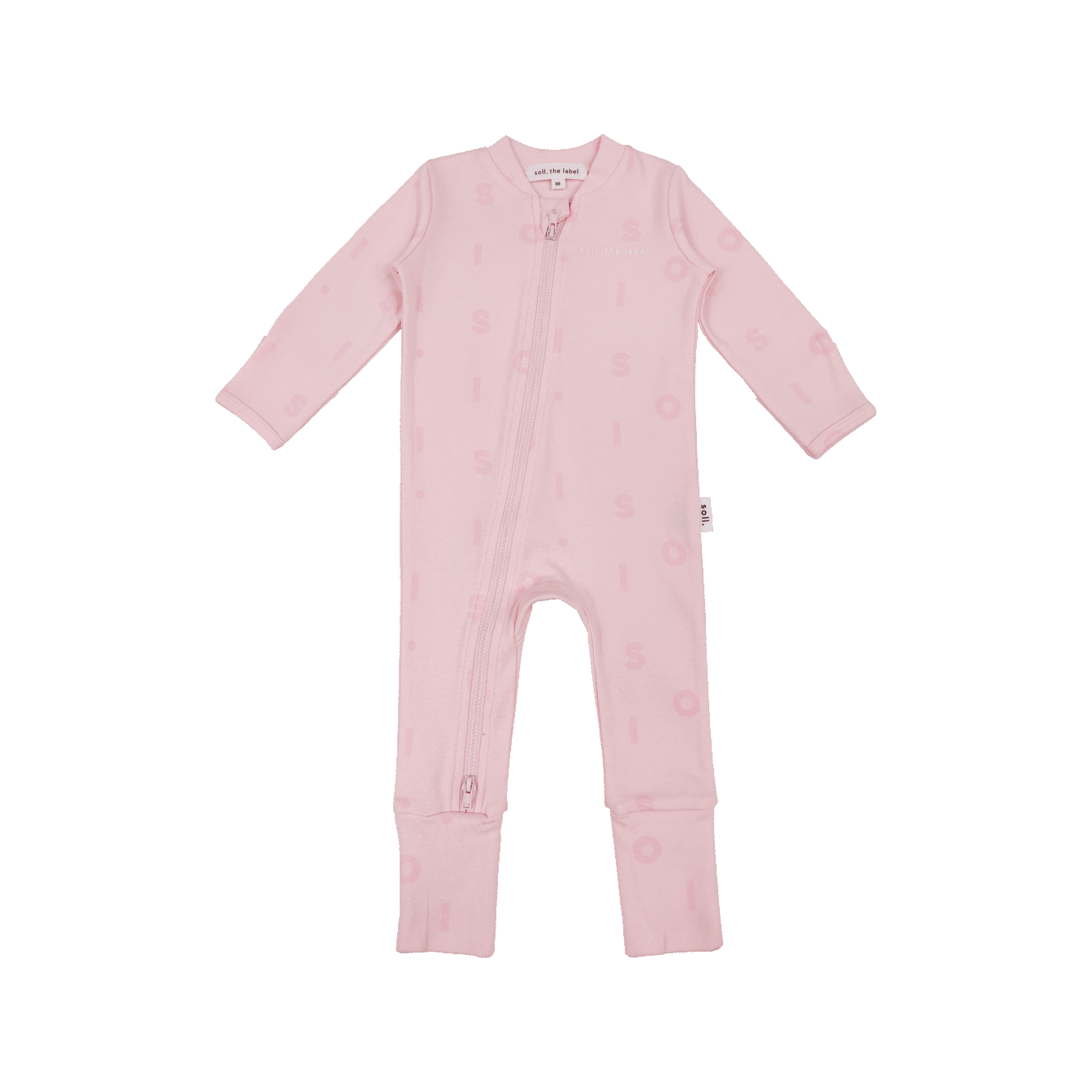 Soll Pattern Zip Bodysuit - Pink Comfy Collection 01 soll. the label