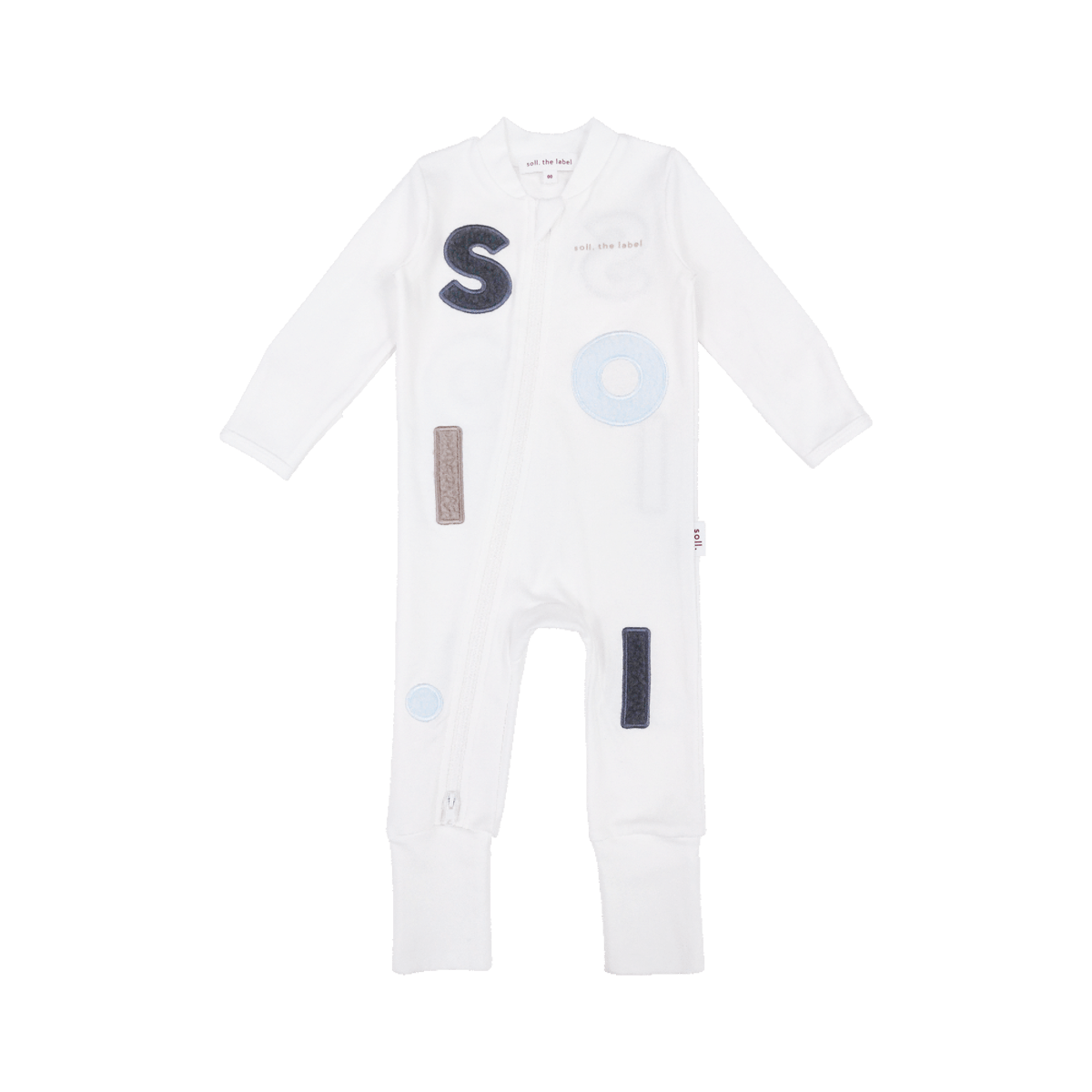 Soll Wooley Zip Bodysuit - Multi Blue Comfy Collection 01 soll. the label