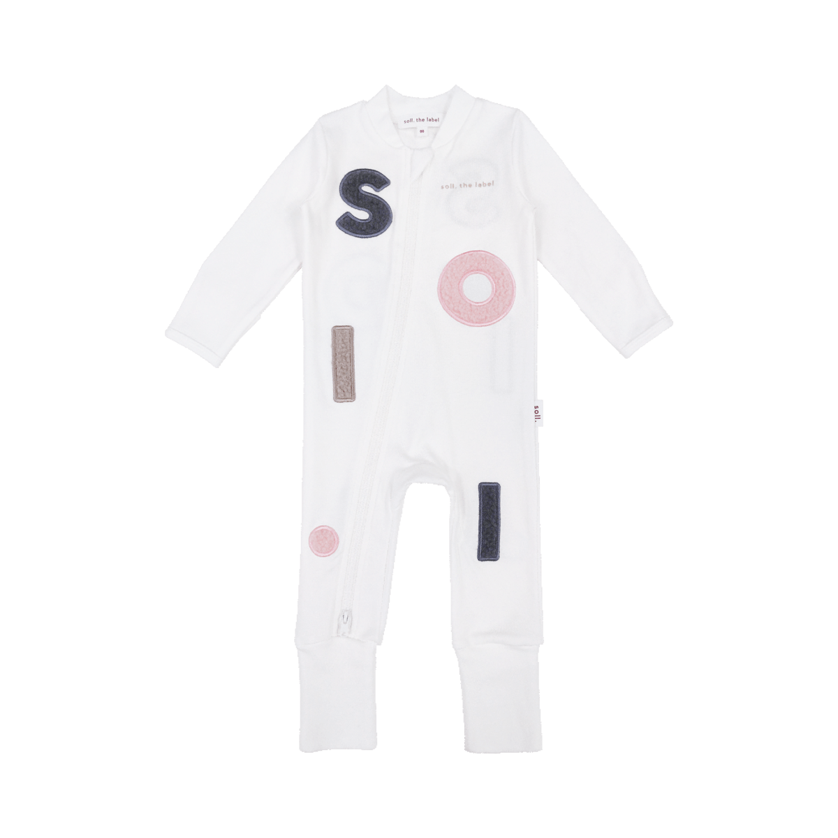 Soll Wooley Zip Bodysuit - Multi Pink Comfy Collection 01 soll. the label