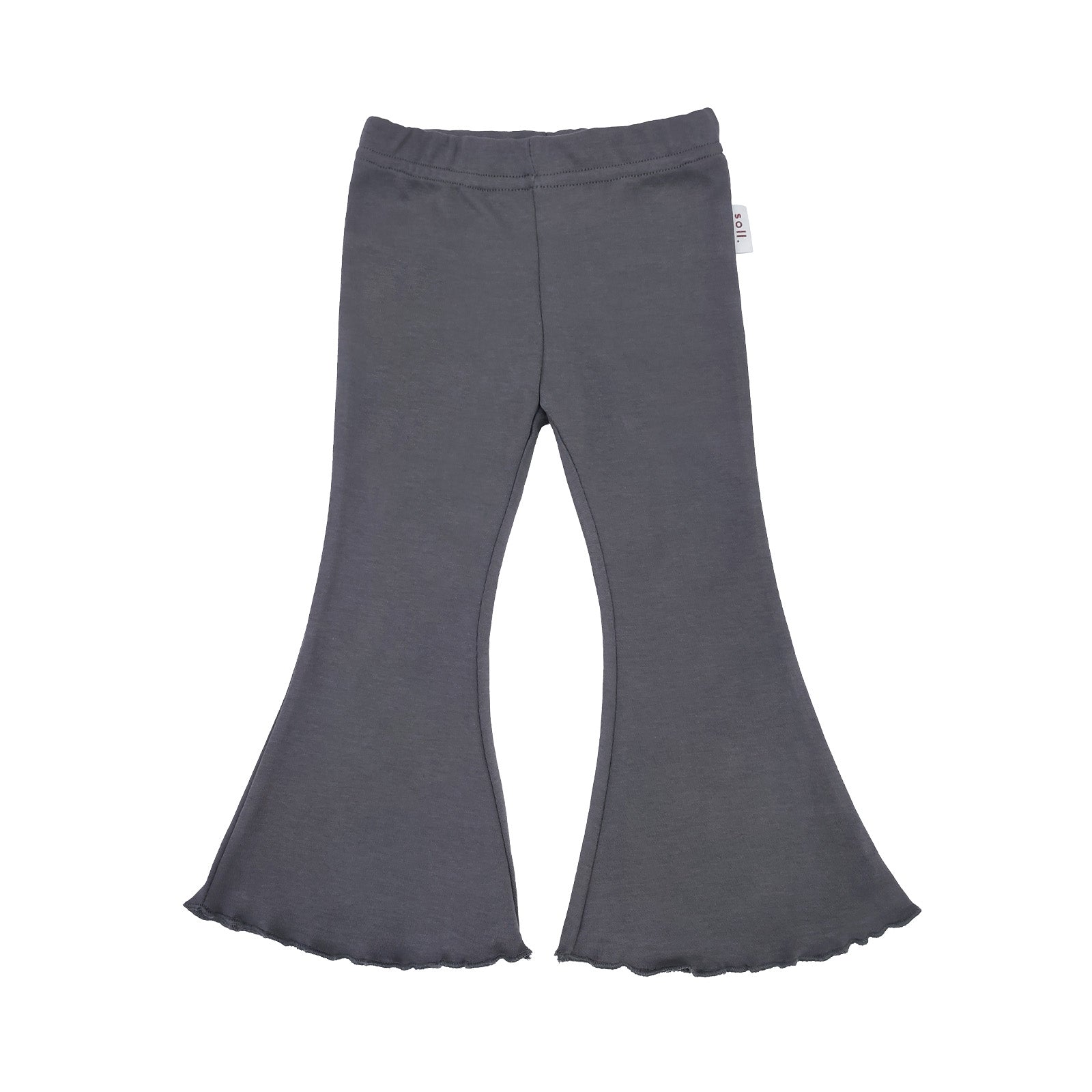 Stretch Cotton Flares - Charcoal spring soll. the label