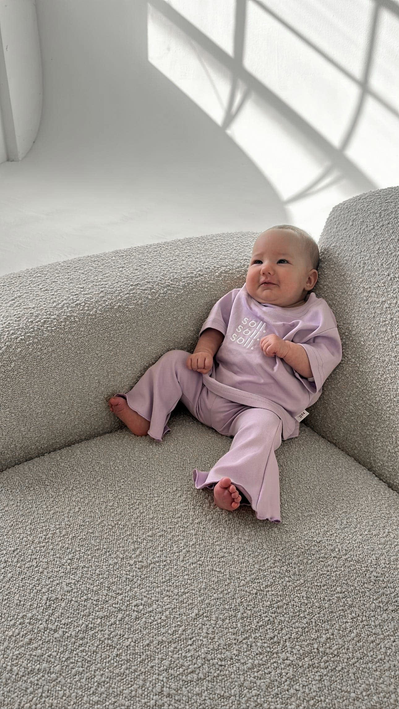 Stretch Cotton Flares - Lilac winter 23 soll. the label
