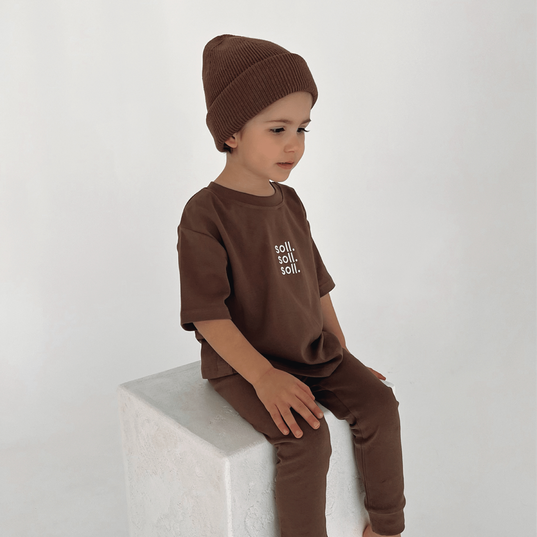 Stretch Cotton Leggings - Mocha winter 23 soll. the label