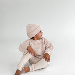 Stretch Cotton Leggings - Oat winter 23 soll. the label