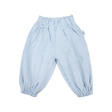 Woven Cotton Soll Bubble Pants - Blue Comfy Collection 02 soll. the label
