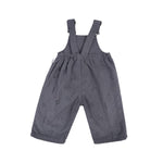 Woven Cotton Soll Overalls - Charcoal Comfy Collection 02 soll. the label