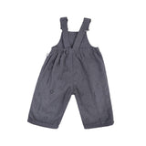 Woven Cotton Soll Overalls - Charcoal Comfy Collection 02 soll. the label