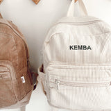 Corduroy Backpack - Blue