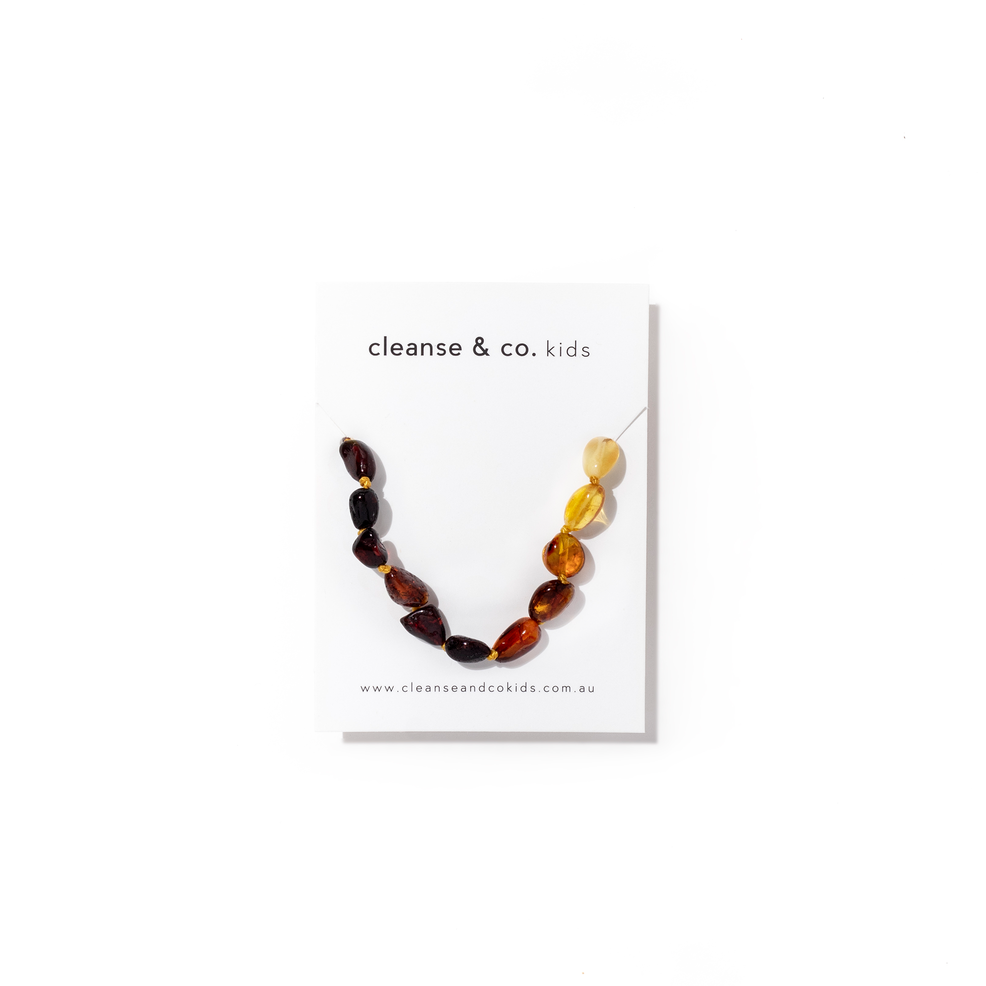 Cleanse & Co. Kids. Beans Rainbow Amber Bracelet For Kids. Soll. The Label.
