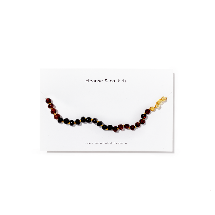 Cleanse & Co. Kids. Beans Rainbow Amber Necklace For Kids. Soll. The Label.