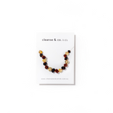 Cleanse & Co. Kids. Multi 3 Colour Amber Bracelet For Kids. Soll. The Label.