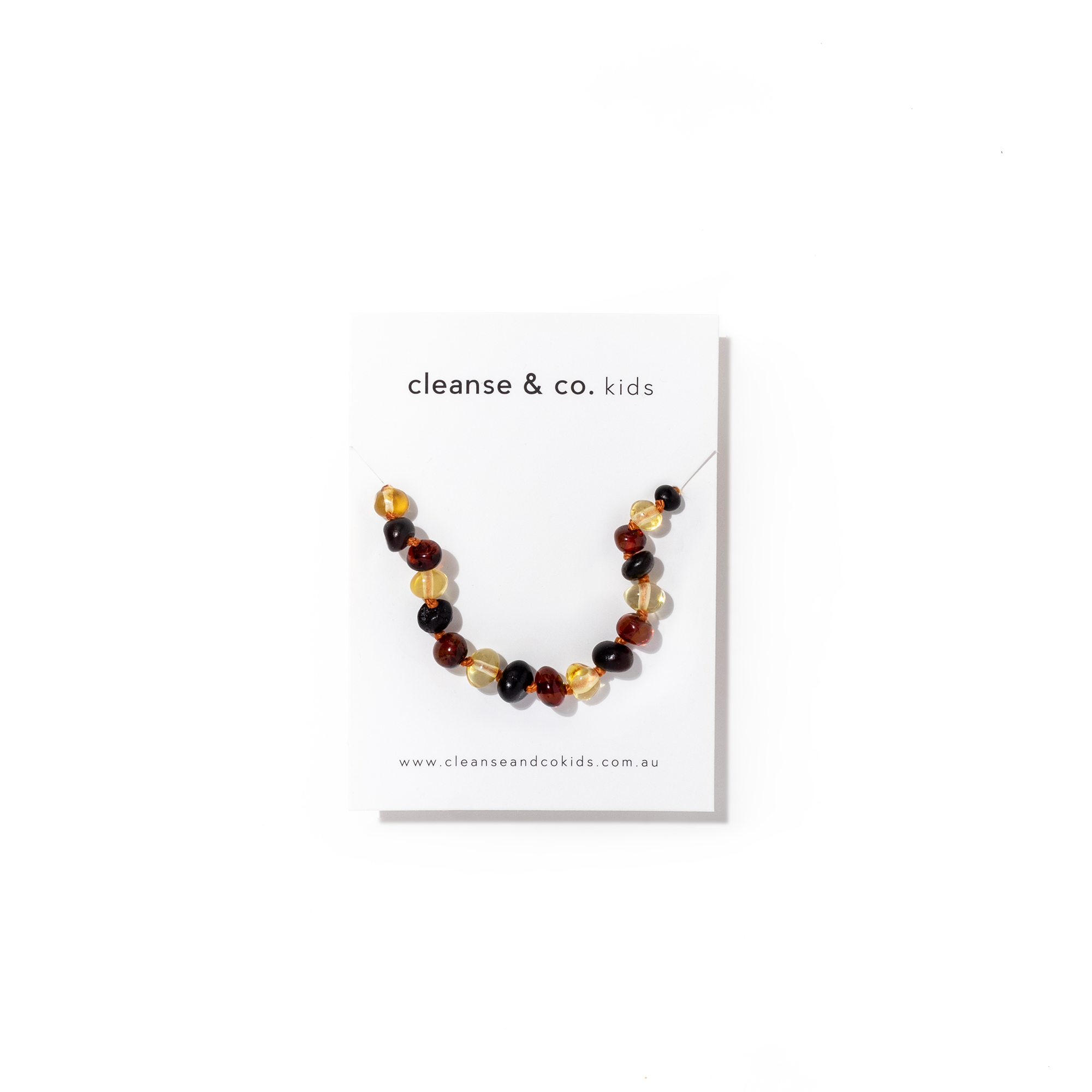 Cleanse & Co. Kids. Multi 3 Colour Amber Bracelet For Kids. Soll. The Label.