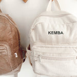 Kids Cream Corduroy Backpack