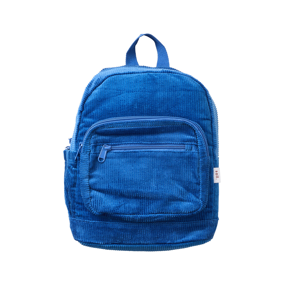 Kids Dark Blue Corduroy Backpack